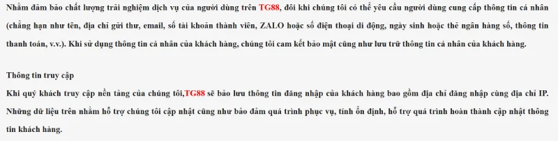 Chúng tôi sẽ bảo lưu thông tin đăng nhập của khách hàng